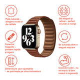 Curea magnetică din piele pentru Apple Watch