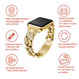 Crystal Steel curea din oțel inoxidabil pentru Apple Watch